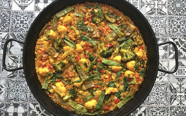 Vegetable paella