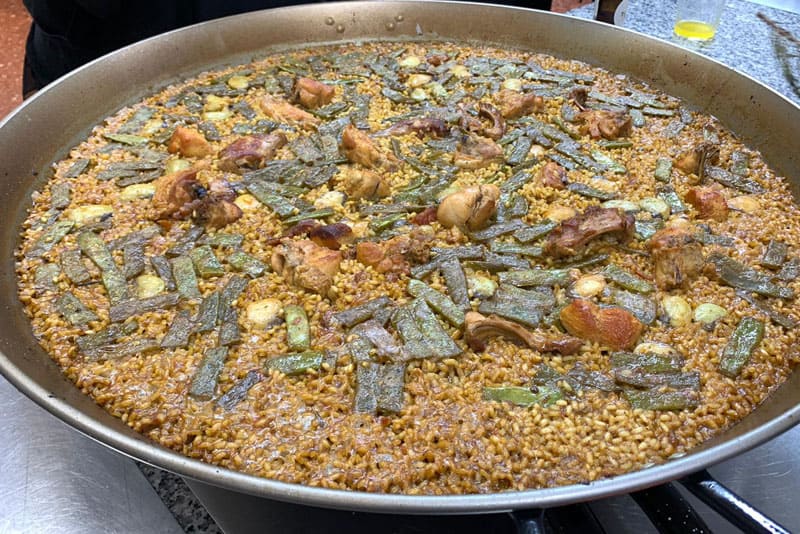 Finished authentic valencian paella