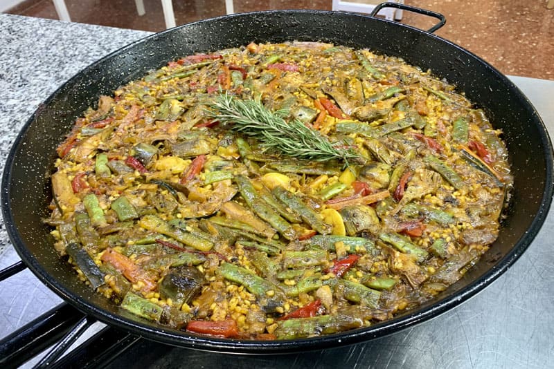 Vegetable vegan paella